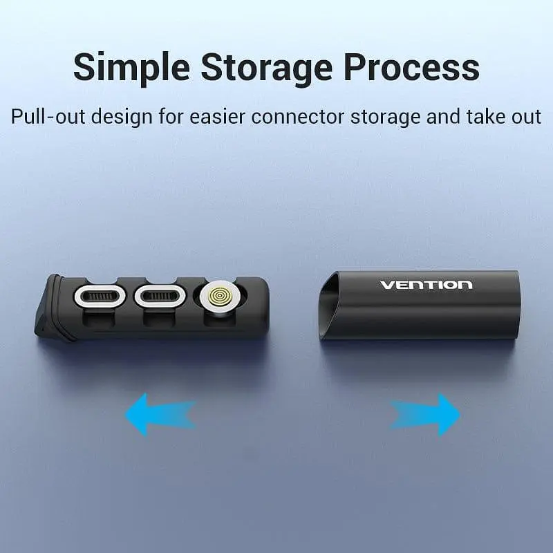 Кейс Vention 3-slot Magnetic Connector Storage Case Black (KBUB0) - фото 5
