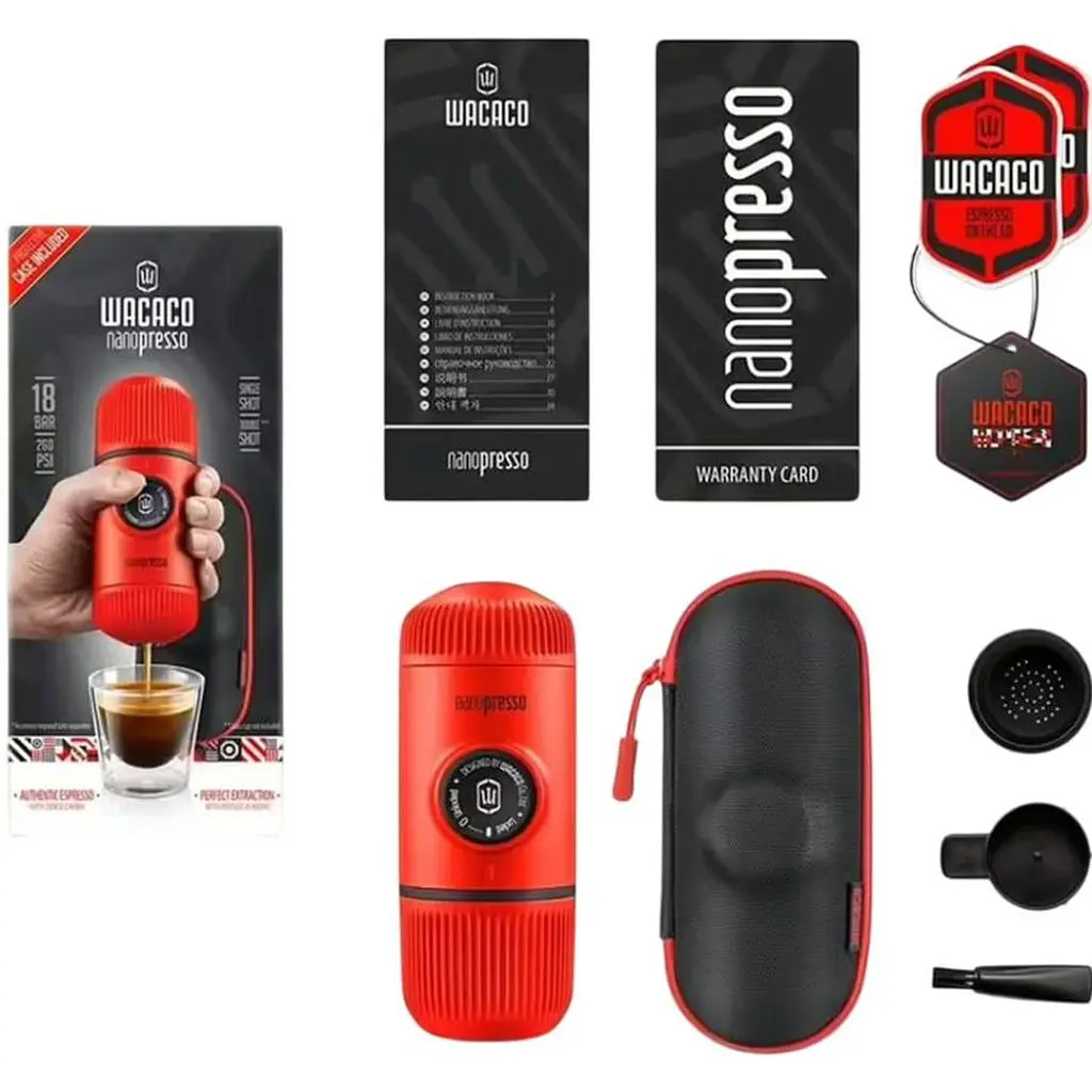 Портативна кавоварка Wacaco Nanopresso + Case Red (WNANORED) [168815] - фото 3