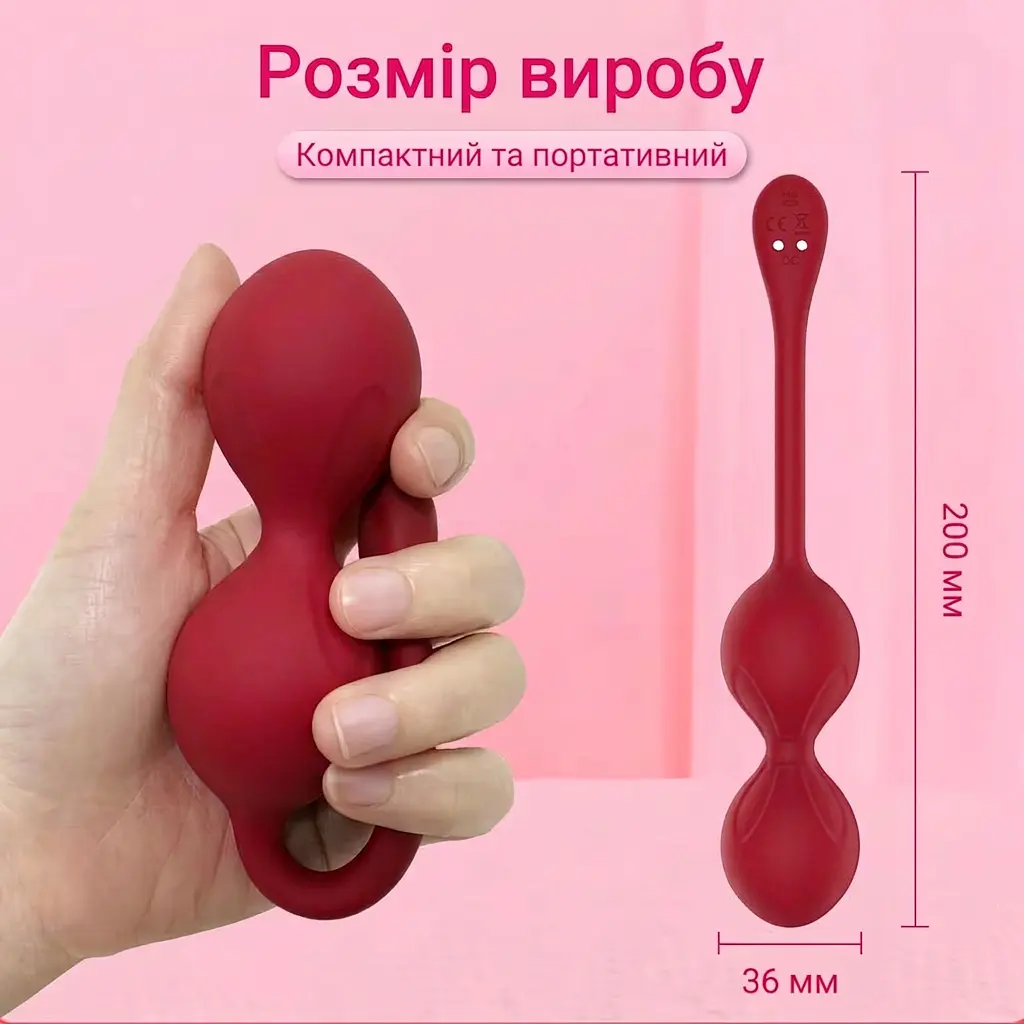 Тренажер силіконовий для вагіанальних м'язів Magic Motion Flamingo Червоний - фото 8