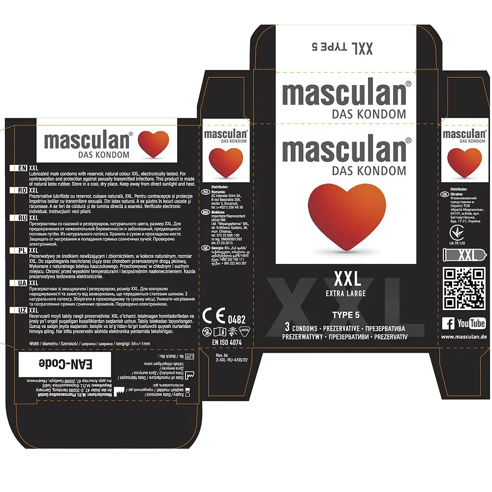 Презервативи Masculan XXL Тип 5 збільшеного розміру 3 шт. - фото 3