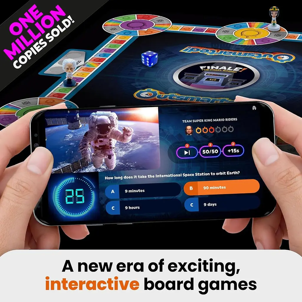 Сімейна настільна гра-вікторина Outsmarted Ultimate Edition з мобільним додатком - фото 6