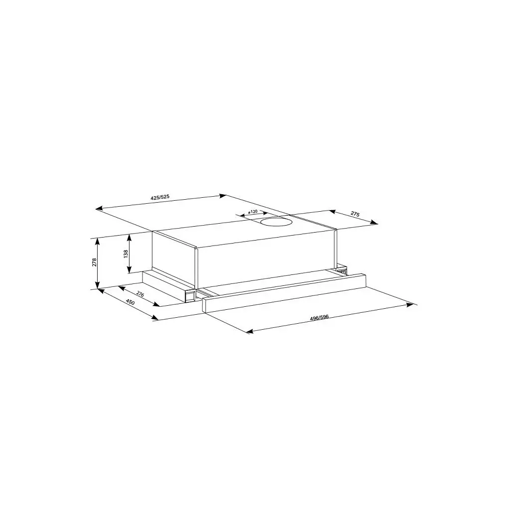 Витяжка кухонна Eleyus BREEZE 470 50 BL - фото 12