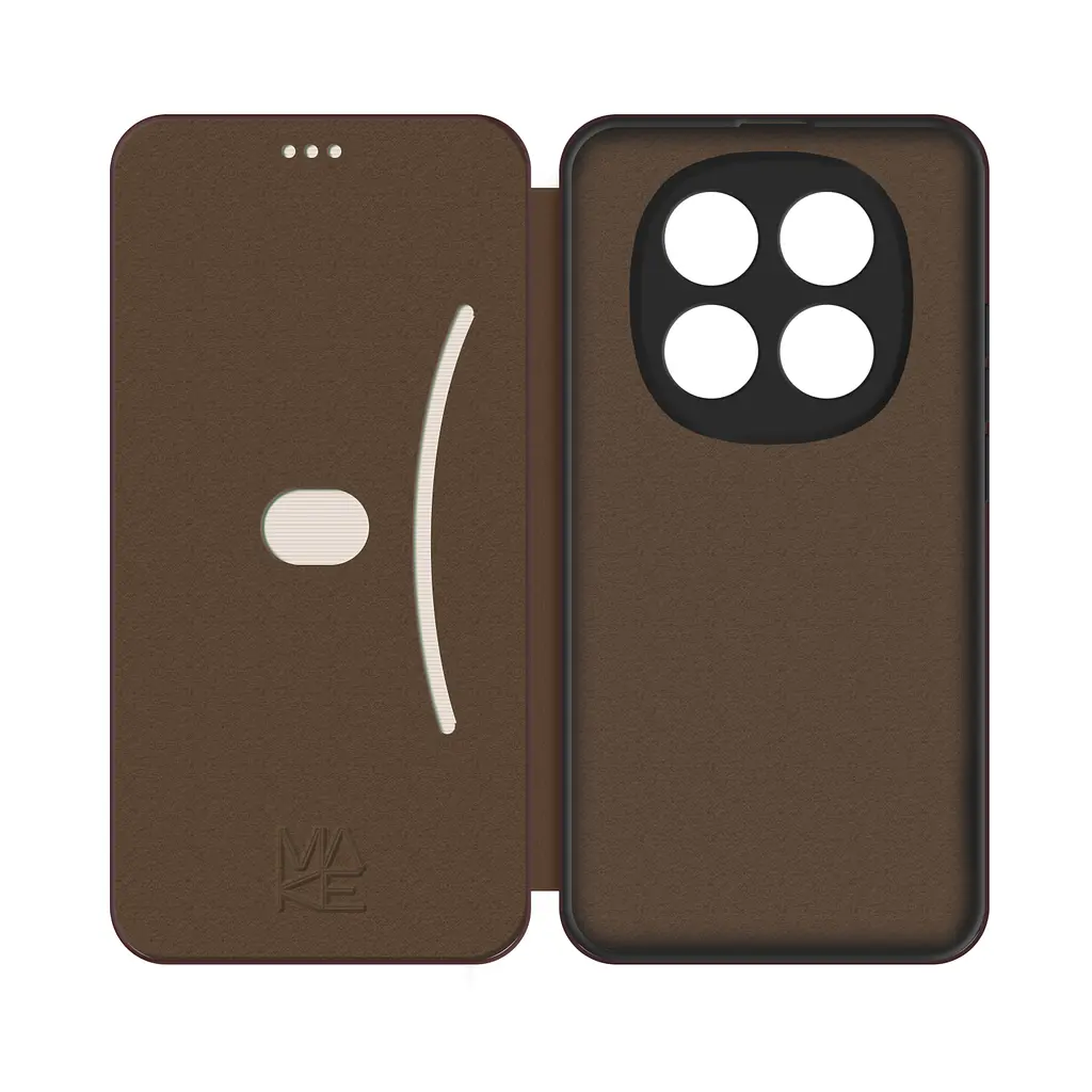 Чохол-книжка MAKE Xiaomi Redmi Note 15 Pro+ Flip Mocha Brown - фото 4