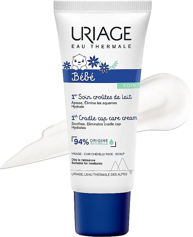 Дитячий регулювальний крем Uriage Bebe Cradle Cap Skincare від молочних скоринок 40 мл - фото 3