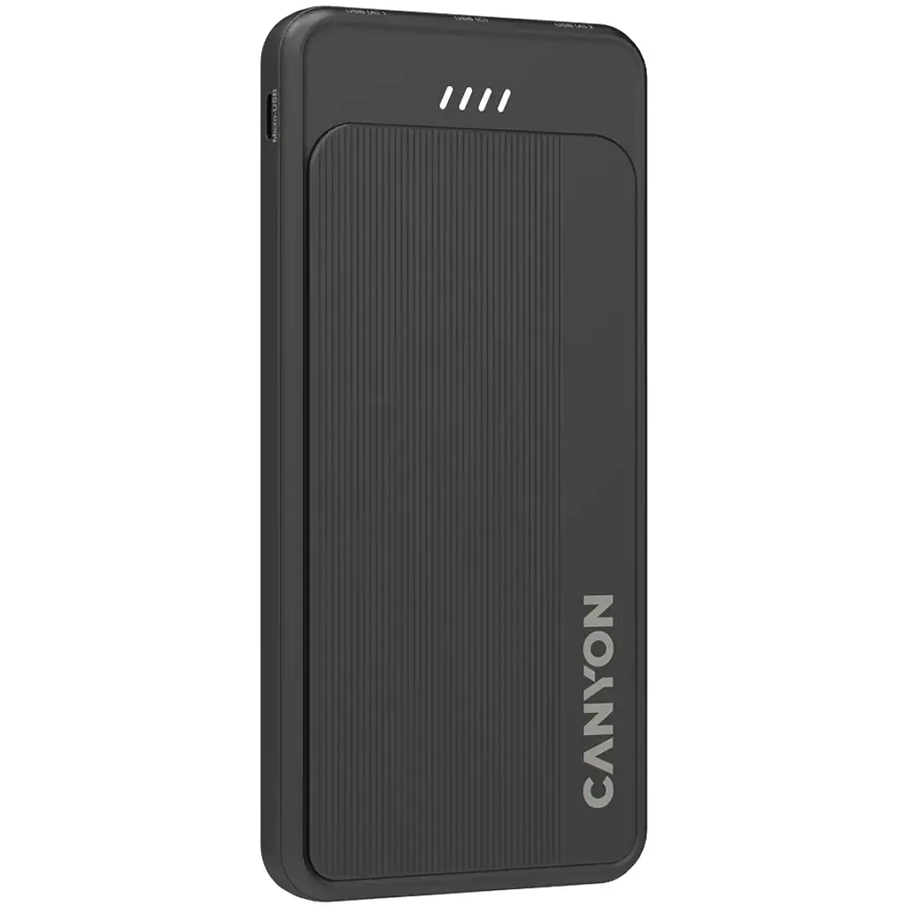 Батарея універсальна Canyon OnPower 100 10000mAh, 5В/2А, Black (CNS-CPB100B) - фото 2