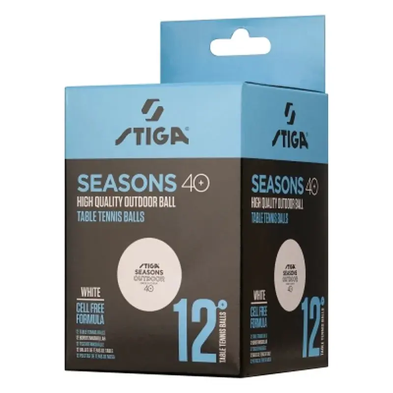 М'ячик для настільного тенісу Stiga Seasons White 12 шт. (1110-2810-12) (931162) - фото 3