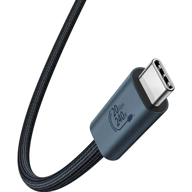 Кабель Baseus Flash Series Ⅱ USB4 Full-Featured Charging Cable Type-C to Type-C 240W 1m P10311803111-00 Black - фото 2