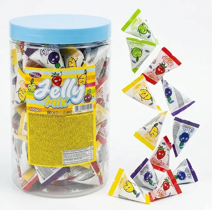 Пудінг Jelly Mix асорті банка 100 штук