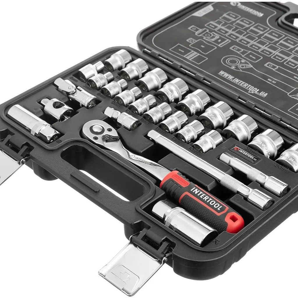Набір торцевих головок із тріскачкою Intertool ET-8026 26 шт. [98835] - фото 3