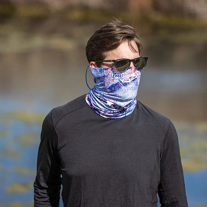 Бафф Buff Coolnet UV+ Realtree Wav3 Blue Red Синий-Красный - фото 2