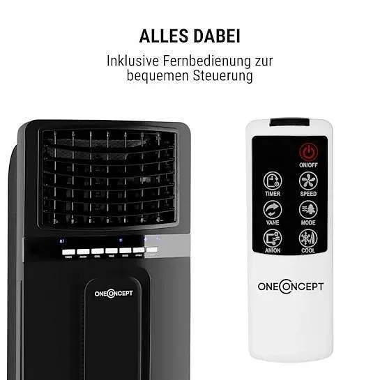 Мобильный кондиционер-вентилятор OneConcept Baltic Black 3-в-1 (10029738) - фото 9