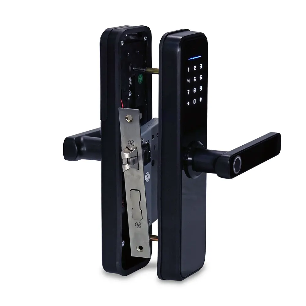 Замок біометричний автономний Trinix TRL-5305BTF Black з Bluetooth, зчитувачем відбитків пальців і карт Mifare (65-00063) - фото 2