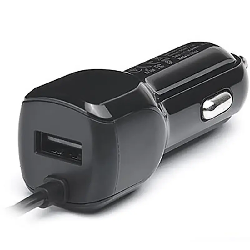 Автомобільний зарядний пристрій REAL-EL CA-15 (2USB, 2.1A) Чорний + кабель microUSB - фото 8