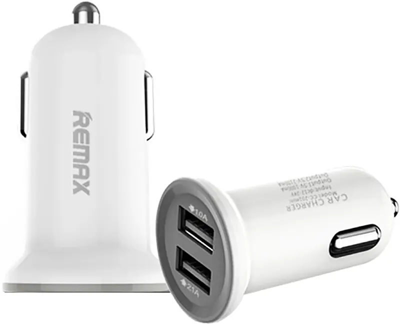 Автомобільний зарядний пристрій Remax RCC201 2USB 2.1A Mini Car Charger mini White - фото 4