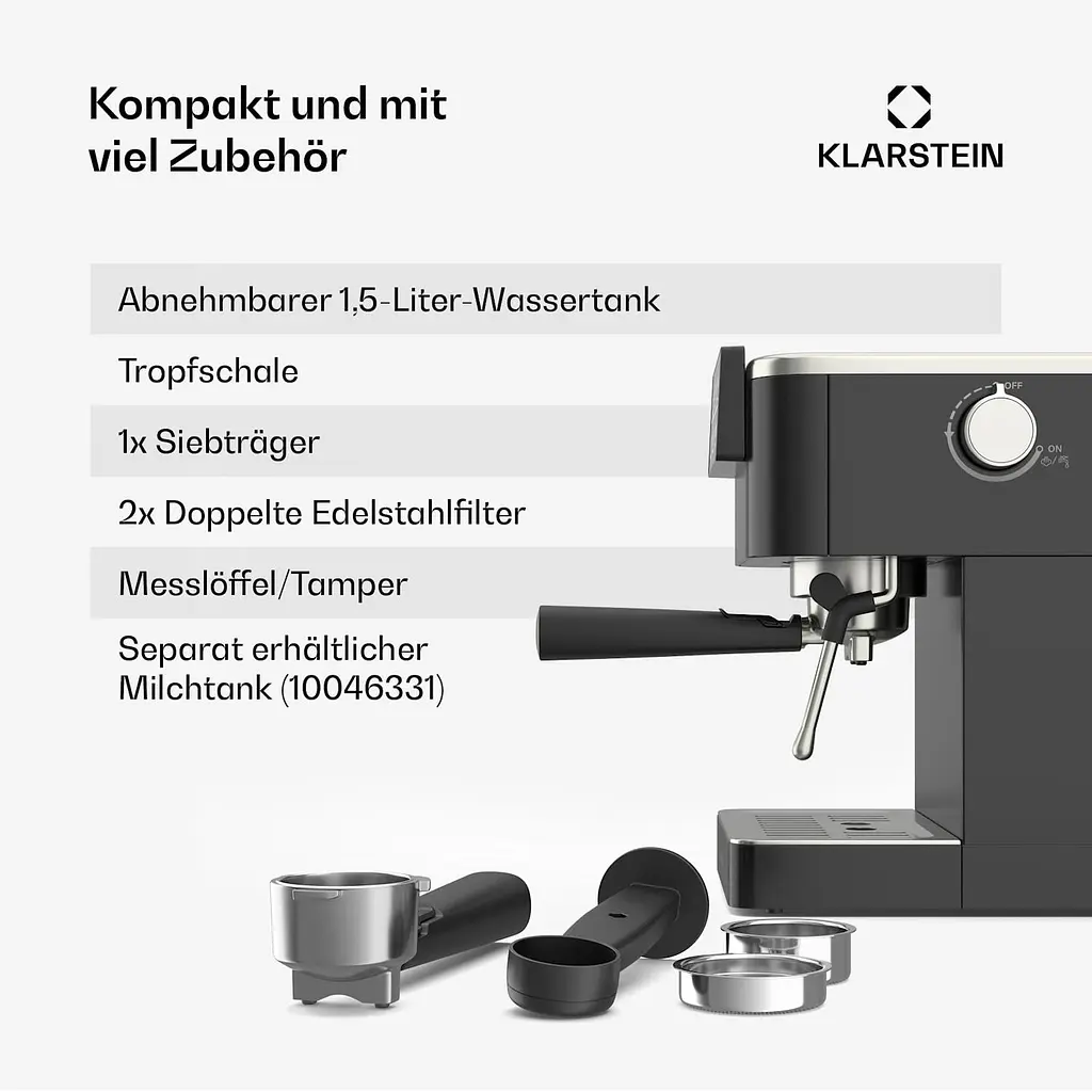 Кофеварка Klarstein SteelPresso Touch (10046502) - фото 6