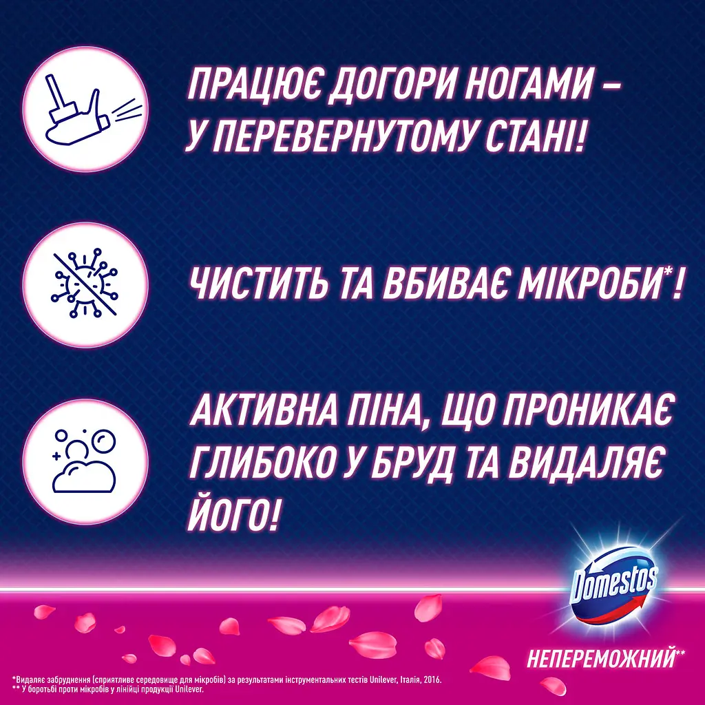 Спрей-піна для чищення унітазу та ванної Domestos Пауер Квіткова свіжість 435 мл - фото 3