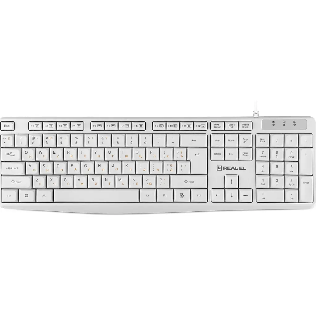Клавіатура REAL-EL RK-513 USB White (EL123100047) - фото 2