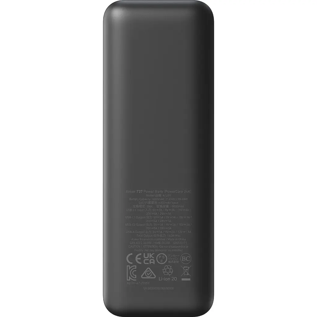 Внешний аккумулятор Anker 737 Powercore 24000mAh 140W (A1289011) [124825] - фото 5