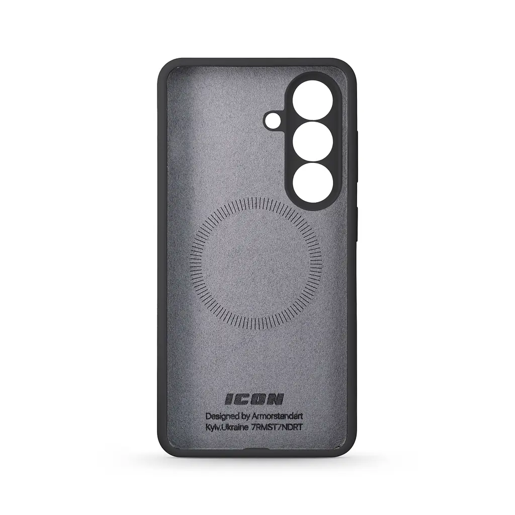 Силиконовый чехол с MagSafe для Samsung Galaxy S26 5G, ICON2 MagCase, черный, противоударный, панель с мягкой подкладкой, защита всего корпуса, поддержка беспроводной зарядки, совместим с защитными стеклами и пленками, ArmorStandart (ARM88788) - фото 2