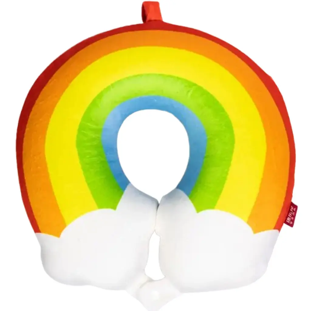 Подушка для шиї Yiwu Rainbow велюр 30х30х10 см червона