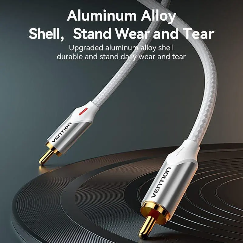 Кабель Audio 2RCA-2RCA Vention 10m PVC Shell White (BCQIL) - фото 9