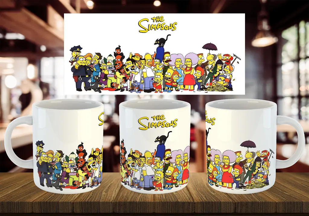 Чашка "Simpsons all" 330 мл Бірюзова
