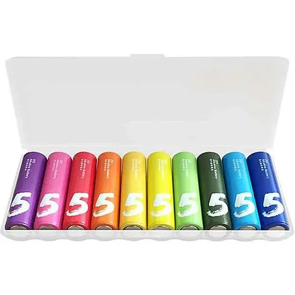 Батарейка ZMI ZI5 Rainbow Alkaline Battery AA 10шт. (NQD4000RT) - фото 1