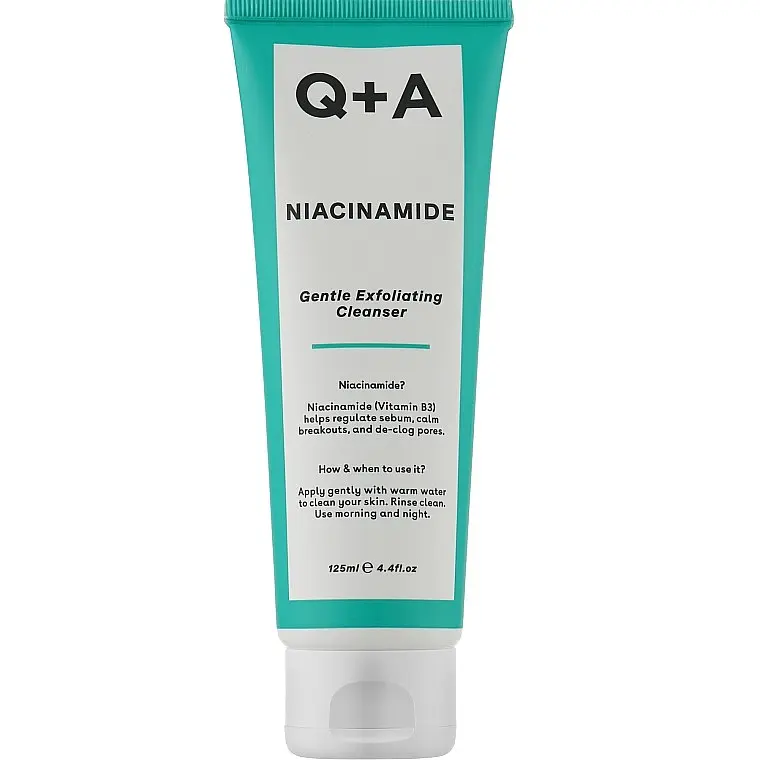 Відлущувальний гель для обличчя Q+A Niacinamide Gentle Exfoliating Cleanser 125 мл - фото 1