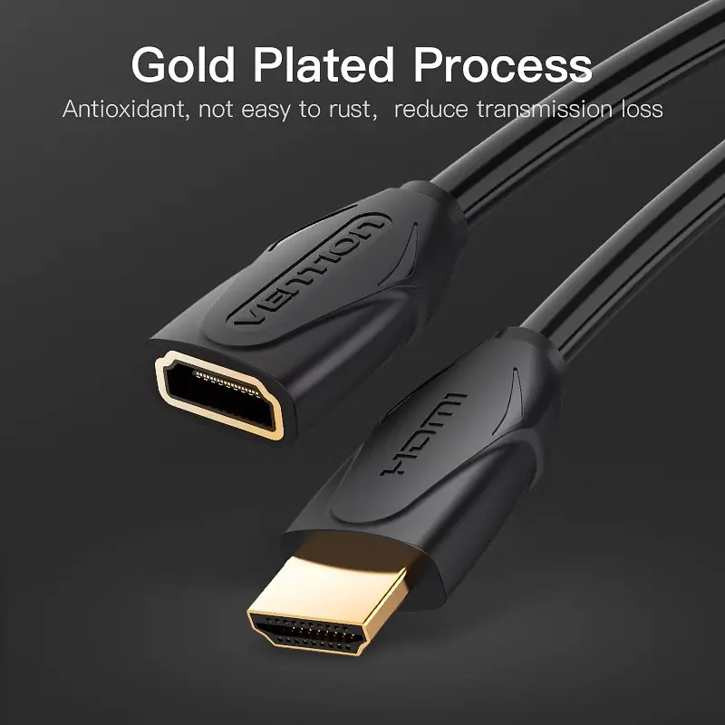 Кабель HDMI M-F (підовжувач), 1.0 м, V2.0, 4K 60Hz PVC Vention - фото 7