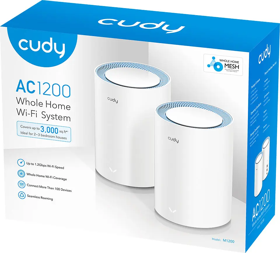 Система WiFi Cudy M1200 2-pack AC1200 Wi-Fi Mesh Solution - фото 6