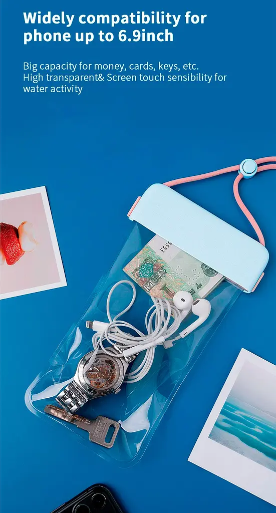 Водонепроникний чохол WiWU Aqua Waterproof Storage Bag for Outside Swimming White [85111] - фото 2