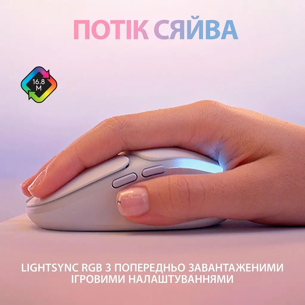 Бездротова миша Logitech G705 LIGHTSPEED Wireless White (910-006367) - фото 4