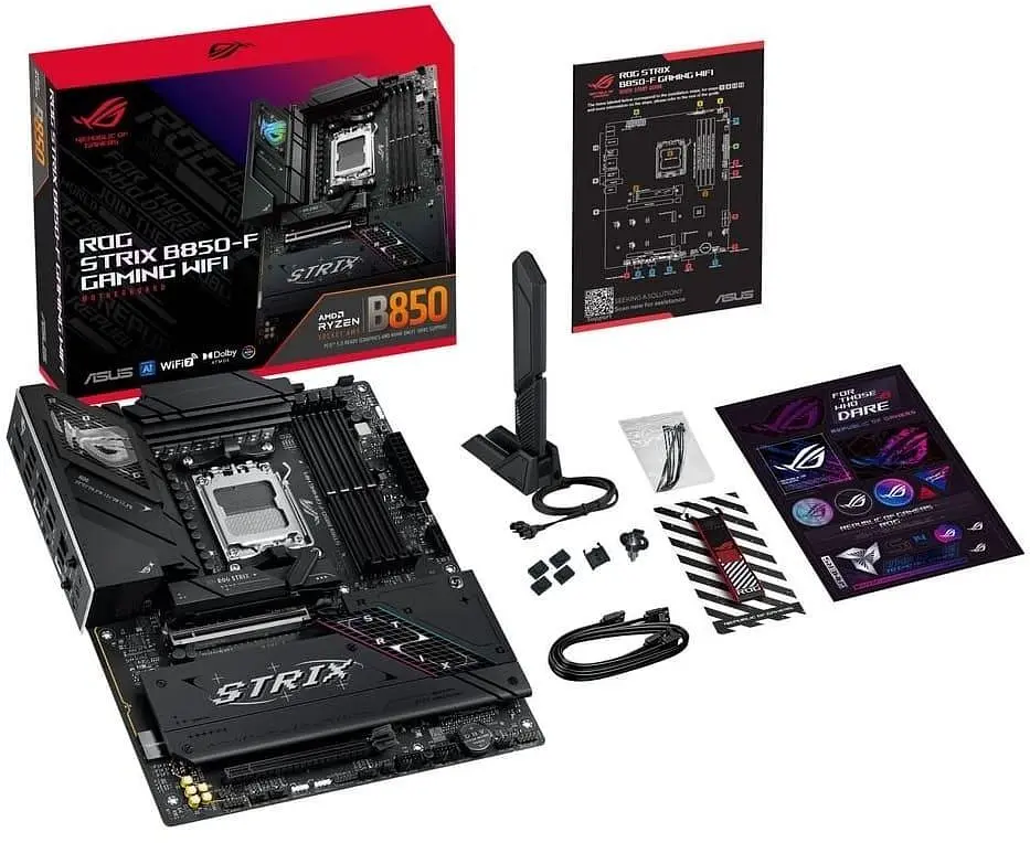 Материнська плата ASUS ROG STRIX B850-F GAMING WIFI (ROG STRIX B850-F GAMING WIFI) (Socket AM5, AMD B850, ATX) - фото 8