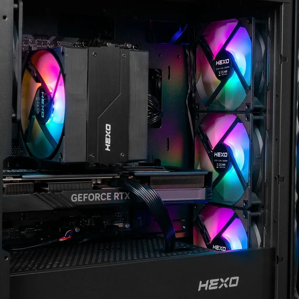Комп'ютер HEXO Gaming TwinFront Pro (HGP-B850TF7700N507-D532S1TBK) Black / AMD Ryzen 7 7700 (3.8-5.3), 8 ядер / NVIDIA GeForce RTX 5070 / 32 ГБ (DDR5) / 1024 ГБ (SSD) - фото 9