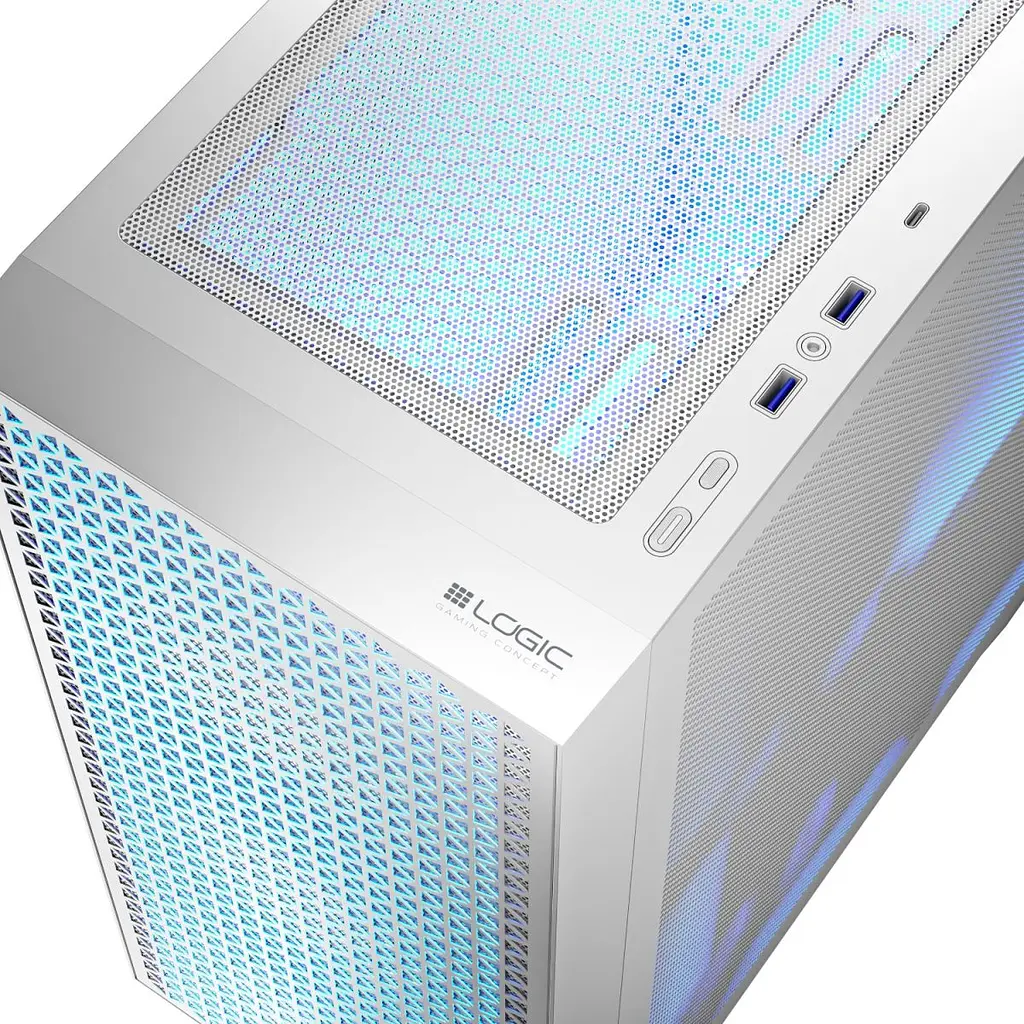 Корпус LogicConcept DART PRO ARGB MIDI WHITE MESH fans 4x120 мм без БЖ ATX (AT-DART-PRO-ARGB-20) - фото 3
