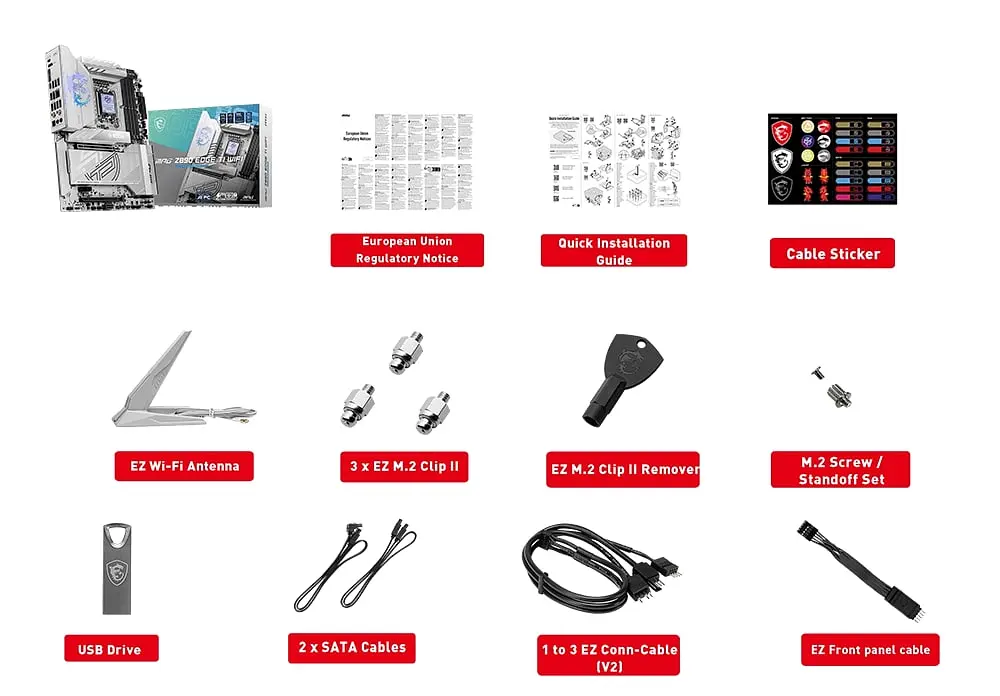 MSI Материнська плата MPG Z890 EDGE TI WIFI s1851 Z890 4xDDR5 M.2 HDMI WiFi BT ATX - фото 6