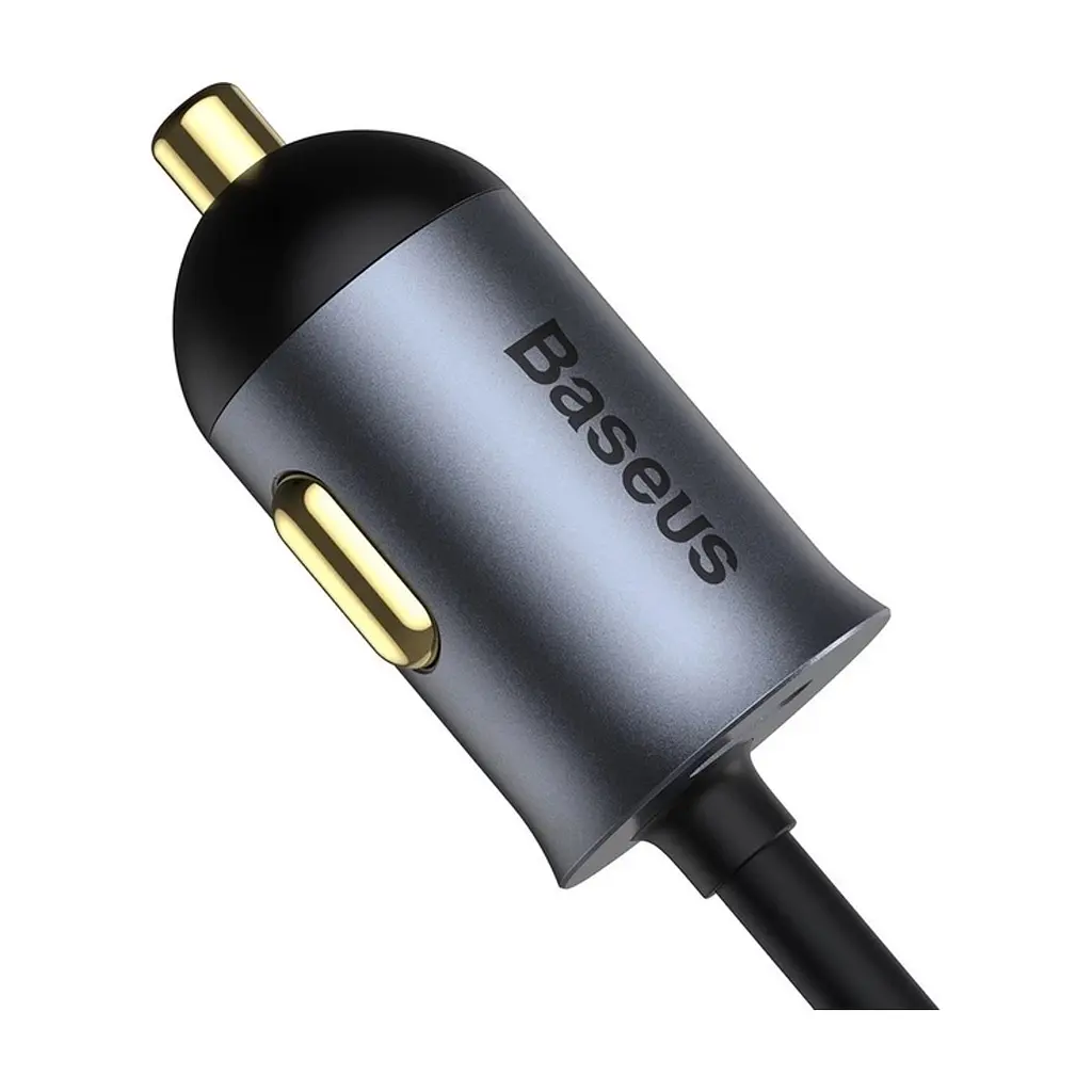 Зарядний пристрій Baseus 2xUSB-C + 2xUSB 120W + extension cord gray (CCBT-A0G) - фото 3