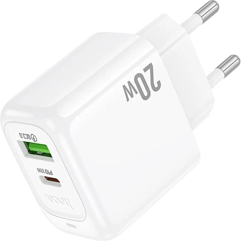 Мережевий зарядний пристрій Hoco CS54A Surplus PD20W+QC3.0 White (6942007631518) [173056] - фото 4