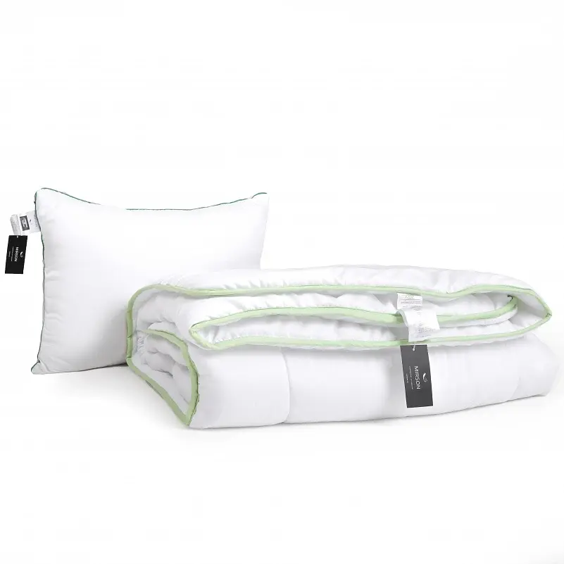 Набор MirSon антиаллергенный №9604 Eco Line Eco-Soft зима одеяло 140х205 см + подушка белый (2200010807417) - фото 2