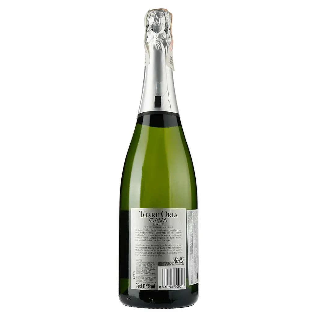 Вино ігристе Torre Oria Cava Brut, біле, брют, 11,5%, 0,75 л - фото 2