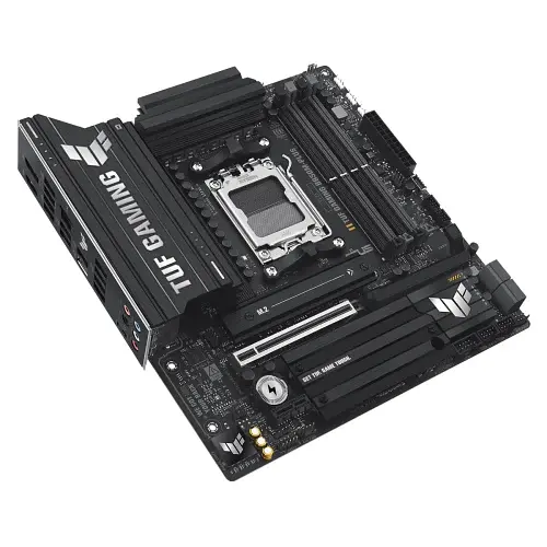 Материнська плата AM5 Asus TUF GAMING B850M-PLUS, B850, 4xDDR5, Int.Video (CPU), 4xSATA3, 3xM.2, 1xPCI-E 5.0 x16, 1xPCI-E 4.0 x1, ALC1220P, Realtek 2.5Gb, 10xUSB 3.2 / 6xUSB 2.0, HDMI/DP, MicroATX - фото 6