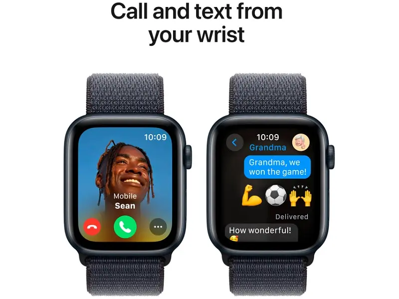 Смарт-годинник Apple Watch SE 2 GPS 44mm Midnight Aluminium Case w. Ink Sport Loop (MXEP3) - фото 4