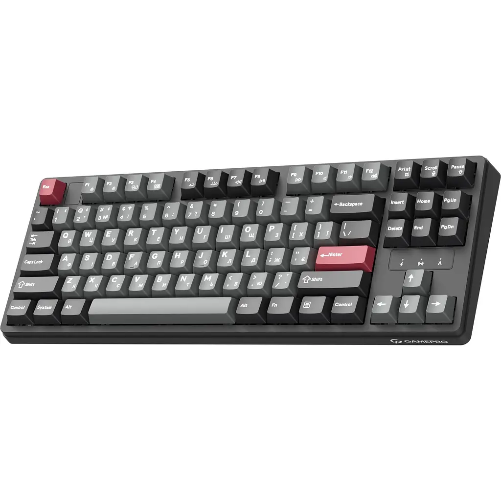 Клавиатура GamePro Asgard Ragnar Keychron Super Red Switch Wireless/Bluetooth/USB Black беспроводная (MK285BK) - фото 2