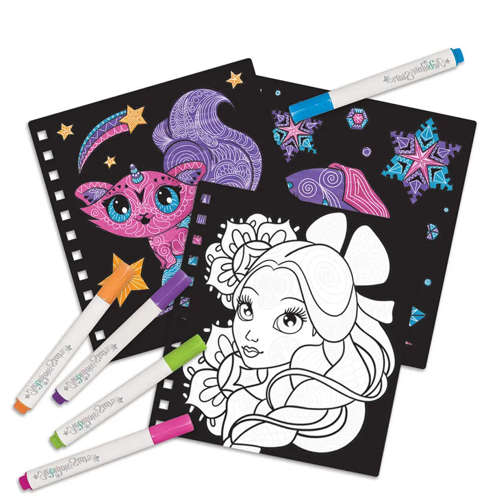 Набір для творчості Nebulous Stars Розмальовка: Візерунки на оксамиті 11026, 5 міні маркерів - фото 5