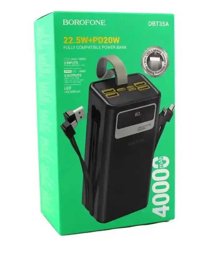 ПоверБанк 100000 mAh з швидкою зарядкою Power Bank DBT35A • Потужний повербанк DBT35A для тривалої автономної роботи - фото 3