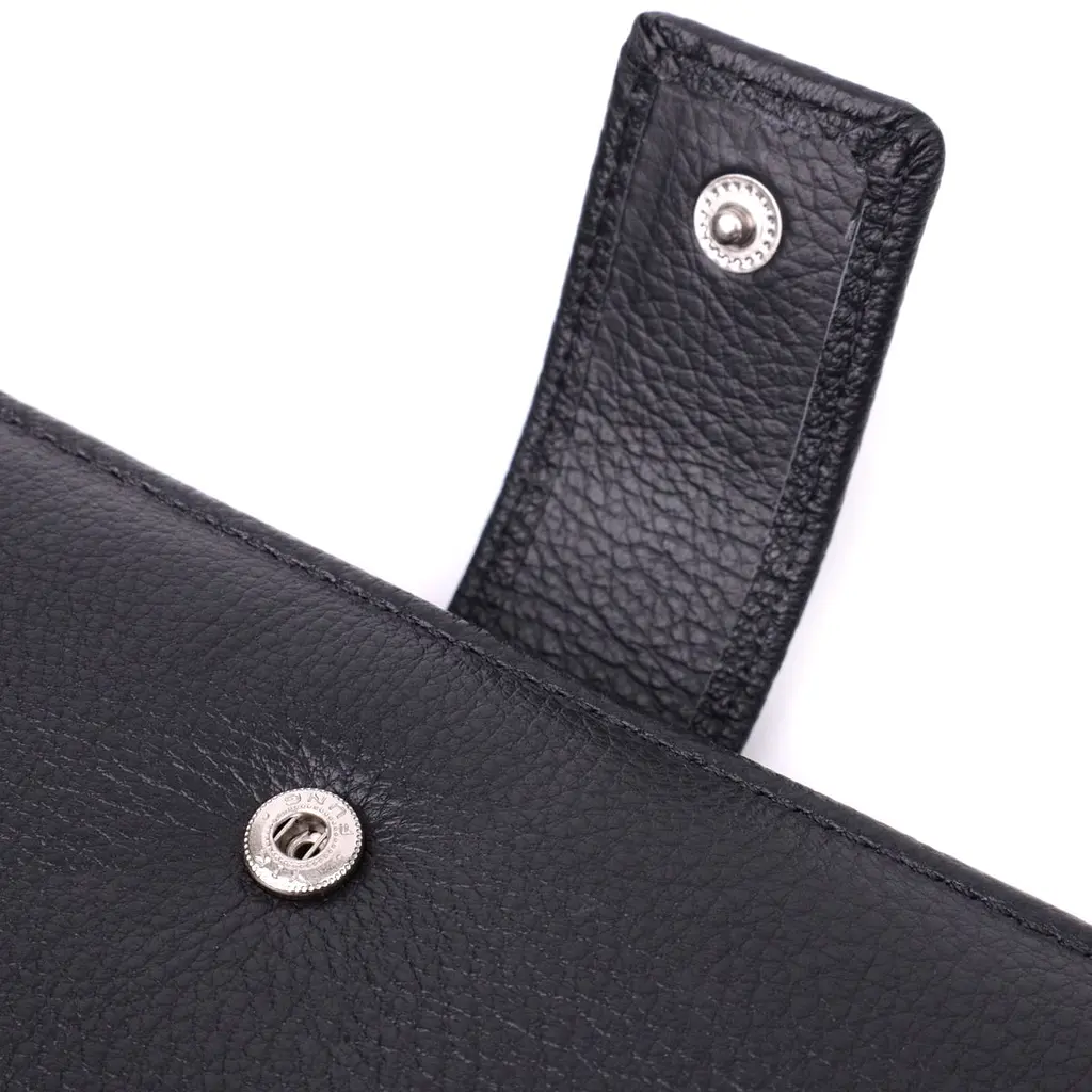 Надійний жіночий гаманець з натуральної шкіри ST Leather 22548 чорний - фото 7