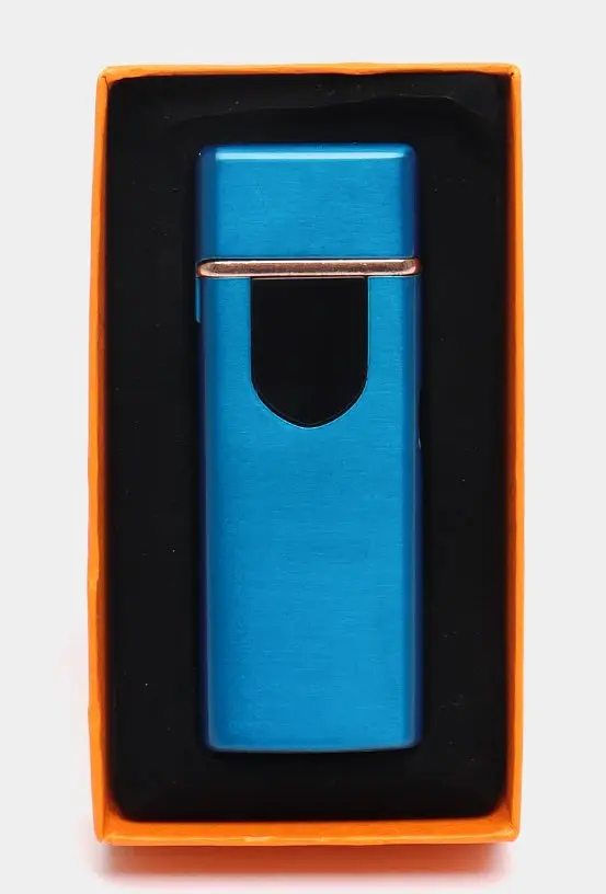 Зажигалка электронная GRAND USB спиральная аккумуляторная зарядка от microUSB синяя - фото 3