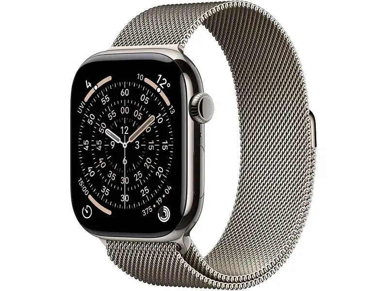 Смарт-годинник Apple Watch Series 11 GPS + Cellular 42mm Natural Tit. Case w. Natural Milanese Loop (MF8P4)