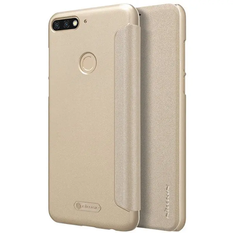 Чохол-книжка Nillkin Sparkle Leather Case HuAwei Y7 Prime 2018/Enjoy 8 Gold - фото 2