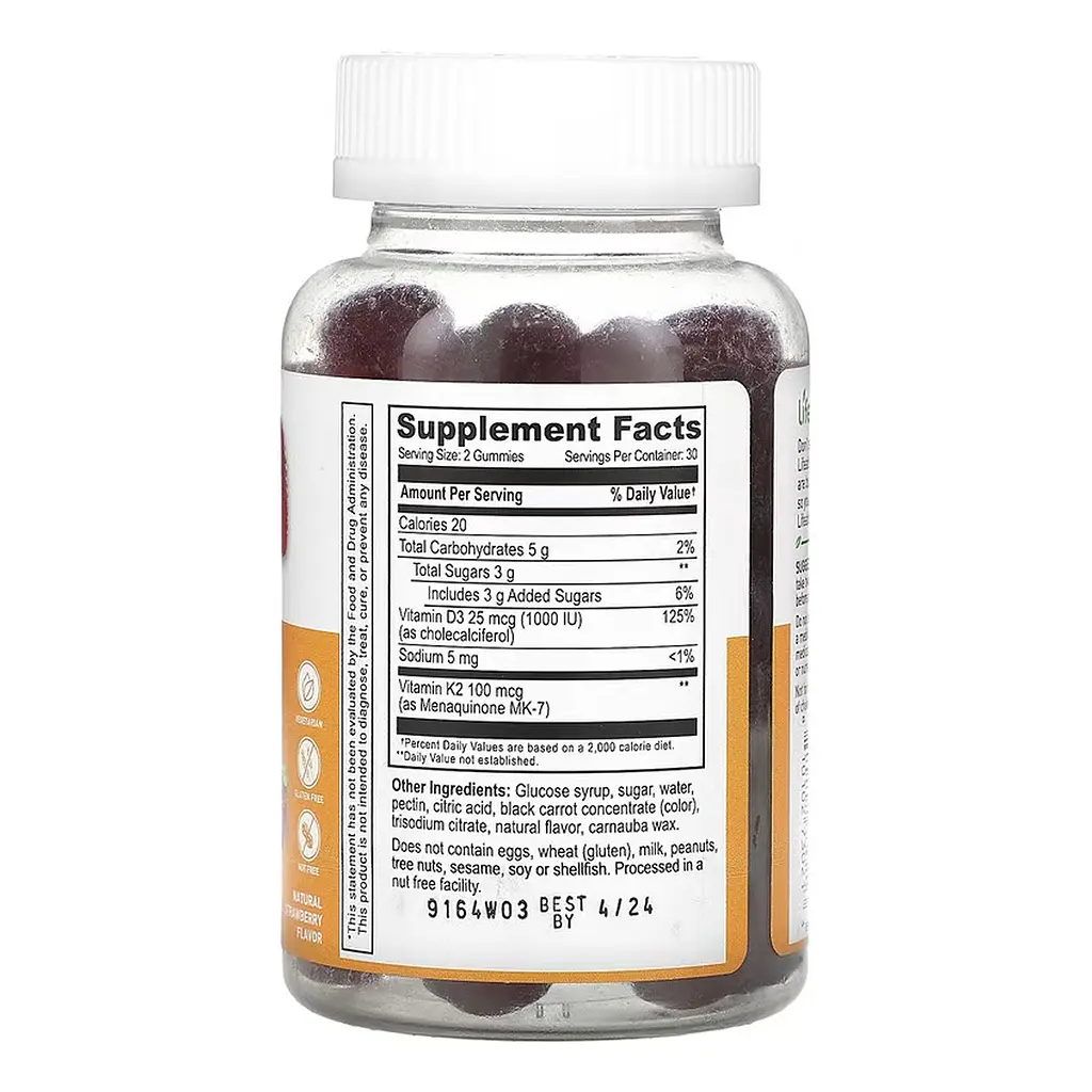 Vitamin D3 + K2 Adult - 60 gummies - фото 2